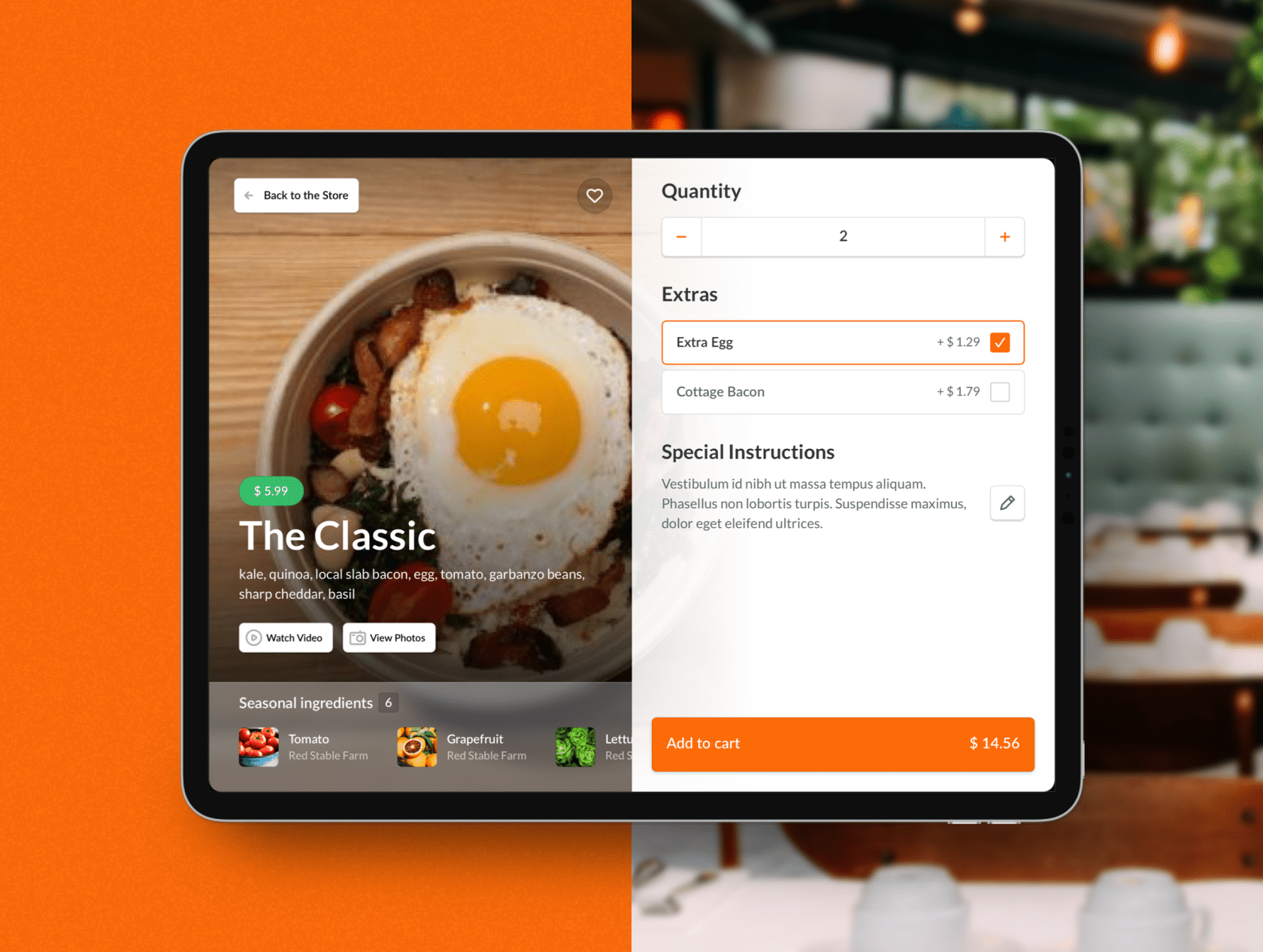 POS iPad App Design